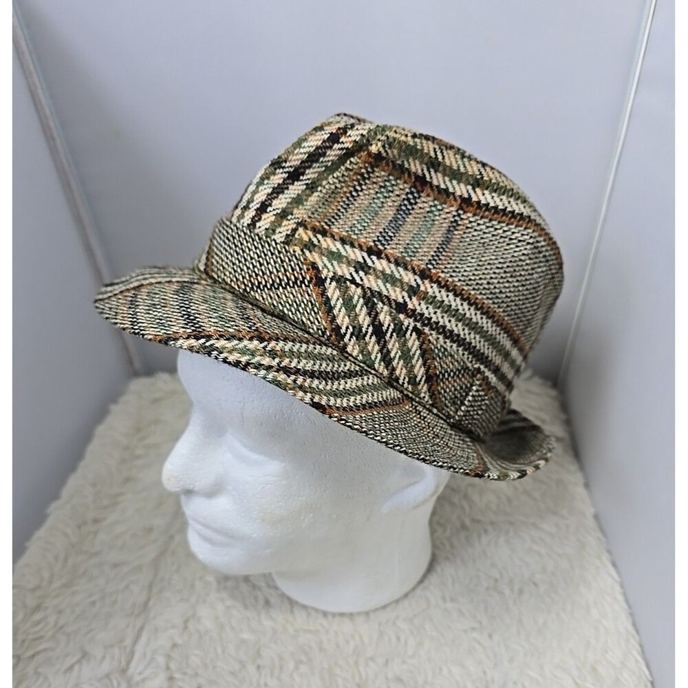 Vintage 50's Biltmore Canada Gadabout Fedora Hat Mens 6 7/8 Trilby Tweed Hipster